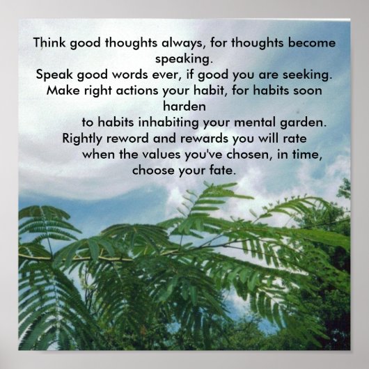 mimosaclosky 001、良考えい思い常に… ポスター (正面)