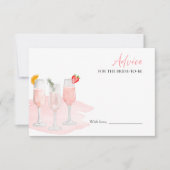 Mimosasブライダルシャワーアドバイスの花嫁カード 招待状 (正面)