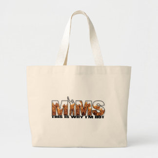 MIMS Totebag -こういうわけで私は熱いロゴです-黒 ラージトートバッグ