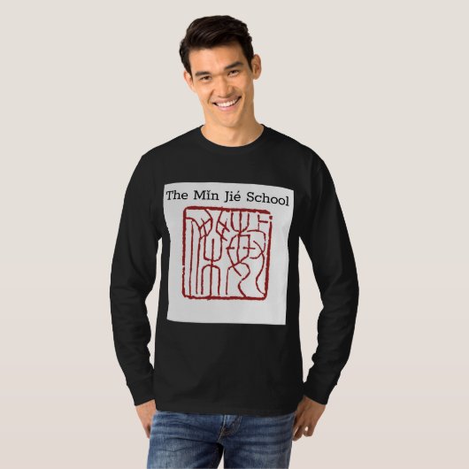 Min Jie Schoolのロゴ+Rehumanize Medicine long Tシャツ (正面フル)