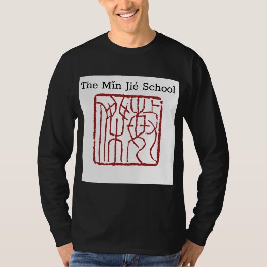 Min Jie Schoolのロゴ+Rehumanize Medicine long Tシャツ (正面)