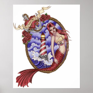 Mina - Tattoo Mermaid Poster ポスター