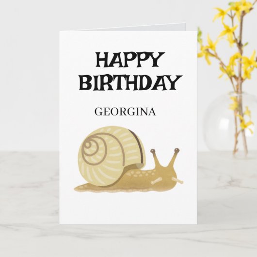 MINAMALIST HAPPY BIRTHDAY カード (黄色い花)