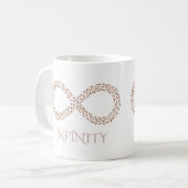 Minamalist Leaf Infinity Symbol Elegant  コーヒーマグカップ (正面左)