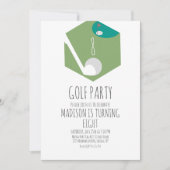 Minatureゴルフボールコート誕生日パーティーの招待 招待状 (正面)