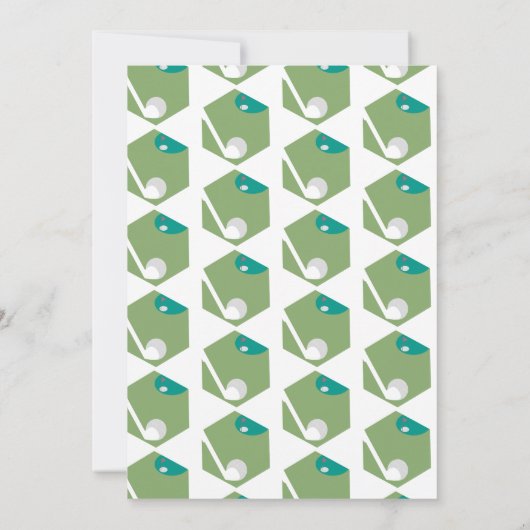 Minatureゴルフボールコート誕生日パーティーの招待 招待状 (裏面)