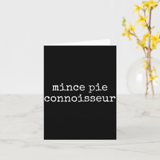 Mince E Connoisseur Pastry Lover Funny Christmas カード (黄色い花)