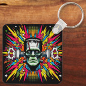 "Mind Blown Frankenstein" Aluminum Keychain キーホルダー (裏面)