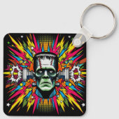"Mind Blown Frankenstein" Aluminum Keychain キーホルダー (裏面)