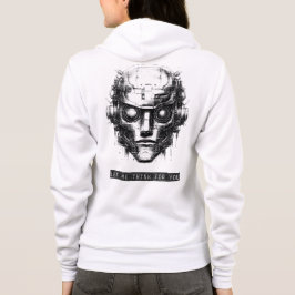 Mind Control Cyberpunk Black Print Front & Back パーカ