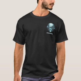 Mind Control Cyberpunk Blue Grunge Front & Back Tシャツ