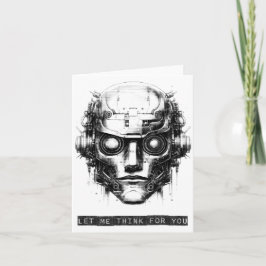 Mind Control Cyberpunk Robot Black Print カード
