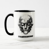 Mind Control Cyberpunk Robot Black Print マグカップ (左)