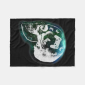 Mind Controller Skull Gaming Gamer Mens Boys Teens フリースブランケット (正面(横))