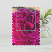 Mind Edition：日付を保存するScalloped 招待状 (スタンド正面)