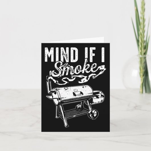 Mind I もし Smoke - Bbq SmokerおもしろいとGrilling Bb カード (正面)