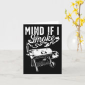 Mind I もし Smoke - Bbq SmokerおもしろいとGrilling Bb カード (黄色い花)