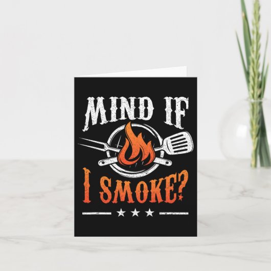 Mind I Smoke もし Bbq Grilling Byrbecue Smoker Pitma カード (正面)