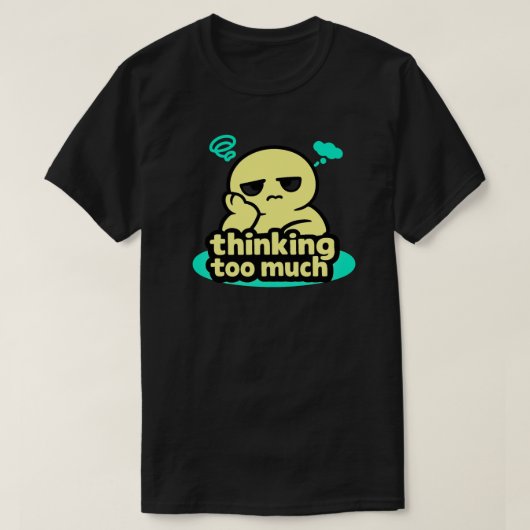 Mind in Circles – Cute Overthinking Humor Tシャツ (デザイン正面)