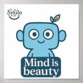 Mind is beauty quote- Inspirational Wall Art ポスター (正面)