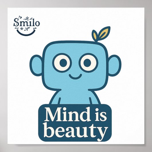 Mind is beauty quote- Inspirational Wall Art ポスター (正面)