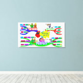 Mind Maps版の英語 キャンバスプリント (インサイチュ (ウッドフロア))