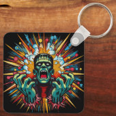 "Mind Meltdown Frankenstein" Aluminum Keychain キーホルダー (裏面)