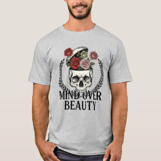 ​Mind Over Beauty Floral Skull Surreal Art T-Shirt Tシャツ
