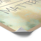 mind over matter quote poster watercolor design ポスター (角)