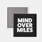Mind Over Miles - Motivational, Funny Running  マグネット (正面/裏面)