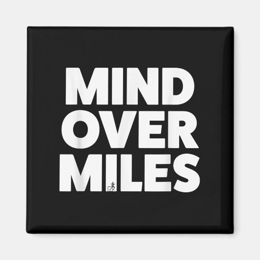 Mind Over Miles - Motivational, Funny Running  マグネット (正面)