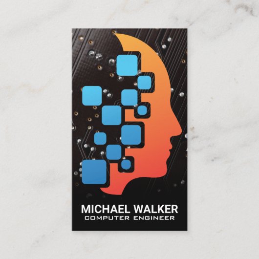 Mind Techロゴ | 回路基板 名刺 (正面)