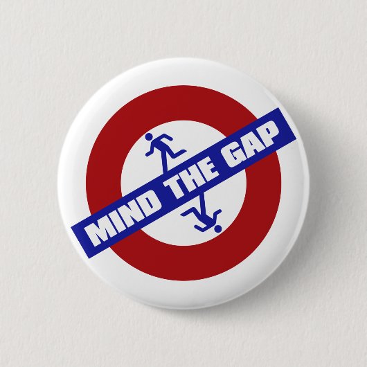 MIND_THE_GAP 缶バッジ (正面)