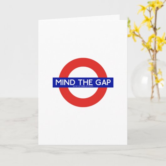 Mind The Gap (In Pay, In Power, In Trust) Card カード (黄色い花)
