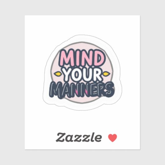 Mind Your Manners Aesthetic Minimalist シール (シート)