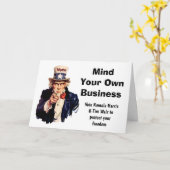 Mind Your Own Business Harris Walz 2024 カード (黄色い花)