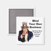 Mind Your Own Business Harris Walz 2024 マグネット (正面/裏面)