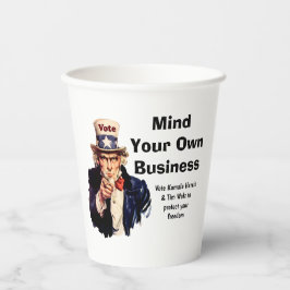 Mind Your Own Business Harris Walz 2024 紙コップ