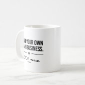 Mind Your Own Business - Tim Walz コーヒーマグカップ (正面左)