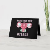 Mind Your Own Uterus Pro Choice Feminist Rights カード (正面)