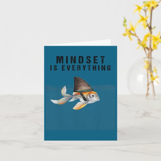 Mindest Is Everything - Motivational Quote Insrati カード (黄色い花)