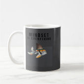 Mindest Is Everything - Motivational Quote Insrati コーヒーマグカップ (左)