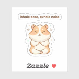 Mindful Hamster Sticker – Inhale Ease シール