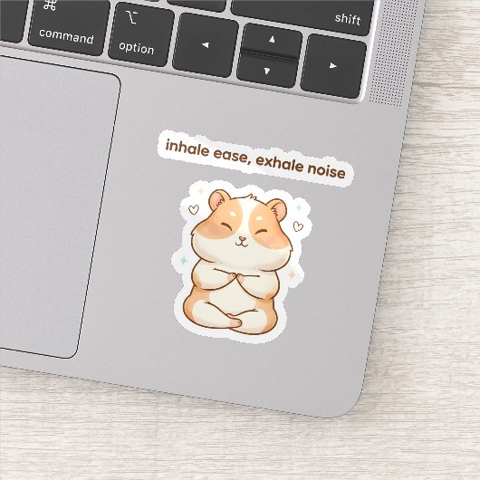 Mindful Hamster Sticker – Inhale Ease シール (詳細)