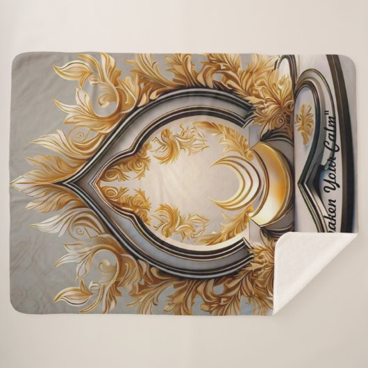 "Mindful Inner Reflection" シェルパブランケット (正面(横))