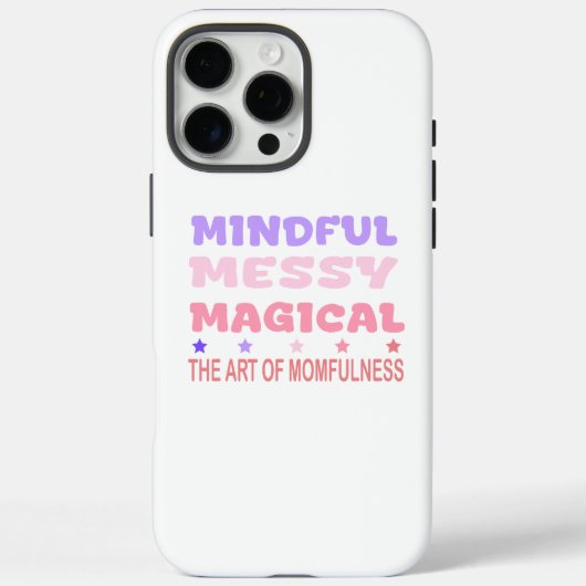 Mindful Messy Magical Momfulness Quote Case-Mate iPhoneケース (裏面)