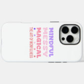 Mindful Messy Magical Momfulness Quote Case-Mate iPhoneケース (裏面 (横))