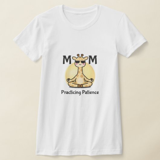 Mindful Motherhood | Practicing Patience Giraffe  Tシャツ (レイダウン)