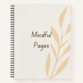 Mindful Pages Minimal Aesthetic Notebook  ノートブック (正面)