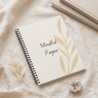 Mindful Pages Minimal Aesthetic Notebook  ノートブック